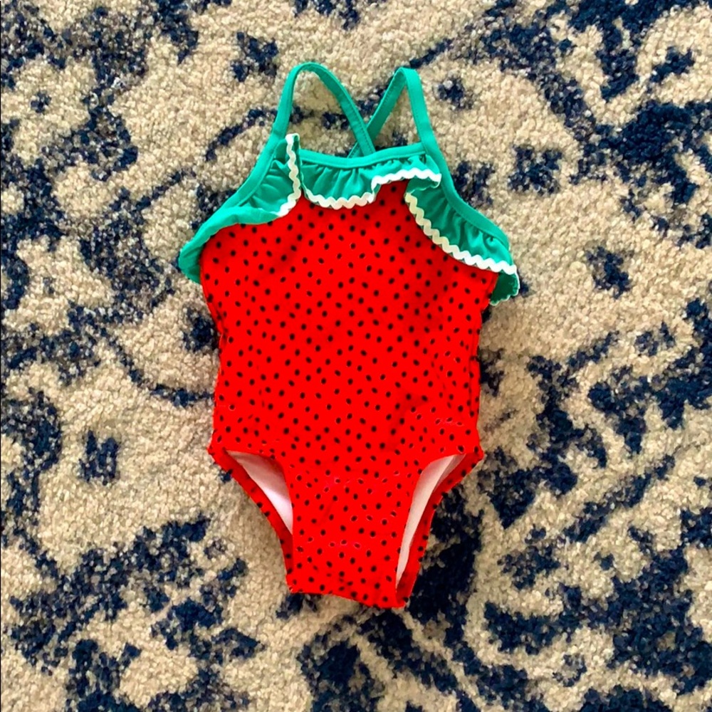 Baby Girl Cat and Jack Strawberry Swimsuit